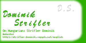 dominik strifler business card